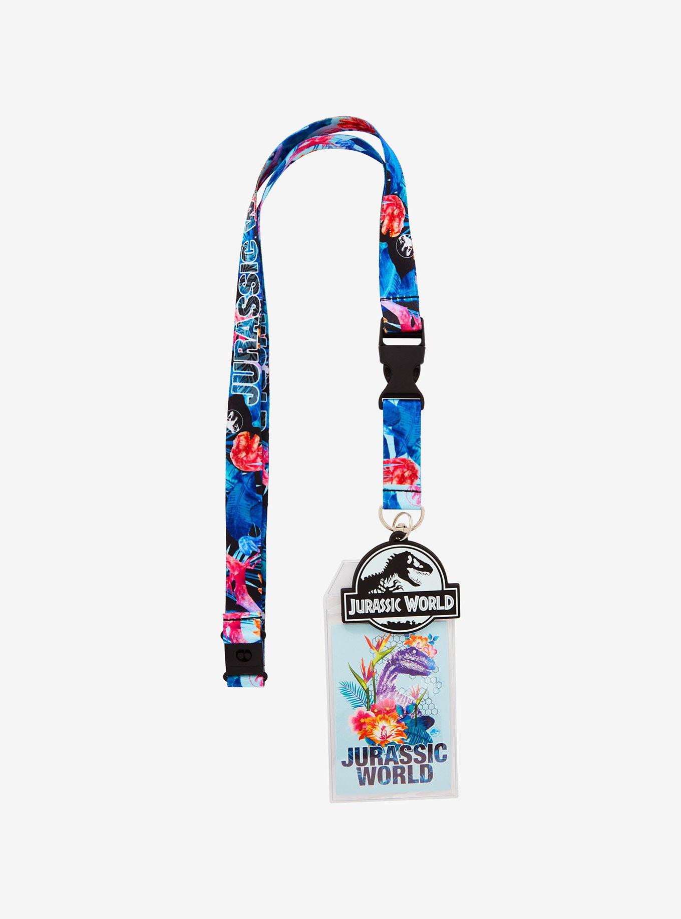 Jurassic World Tropical Allover Print Lanyard - BoxLunch Exclusive, , hi-res
