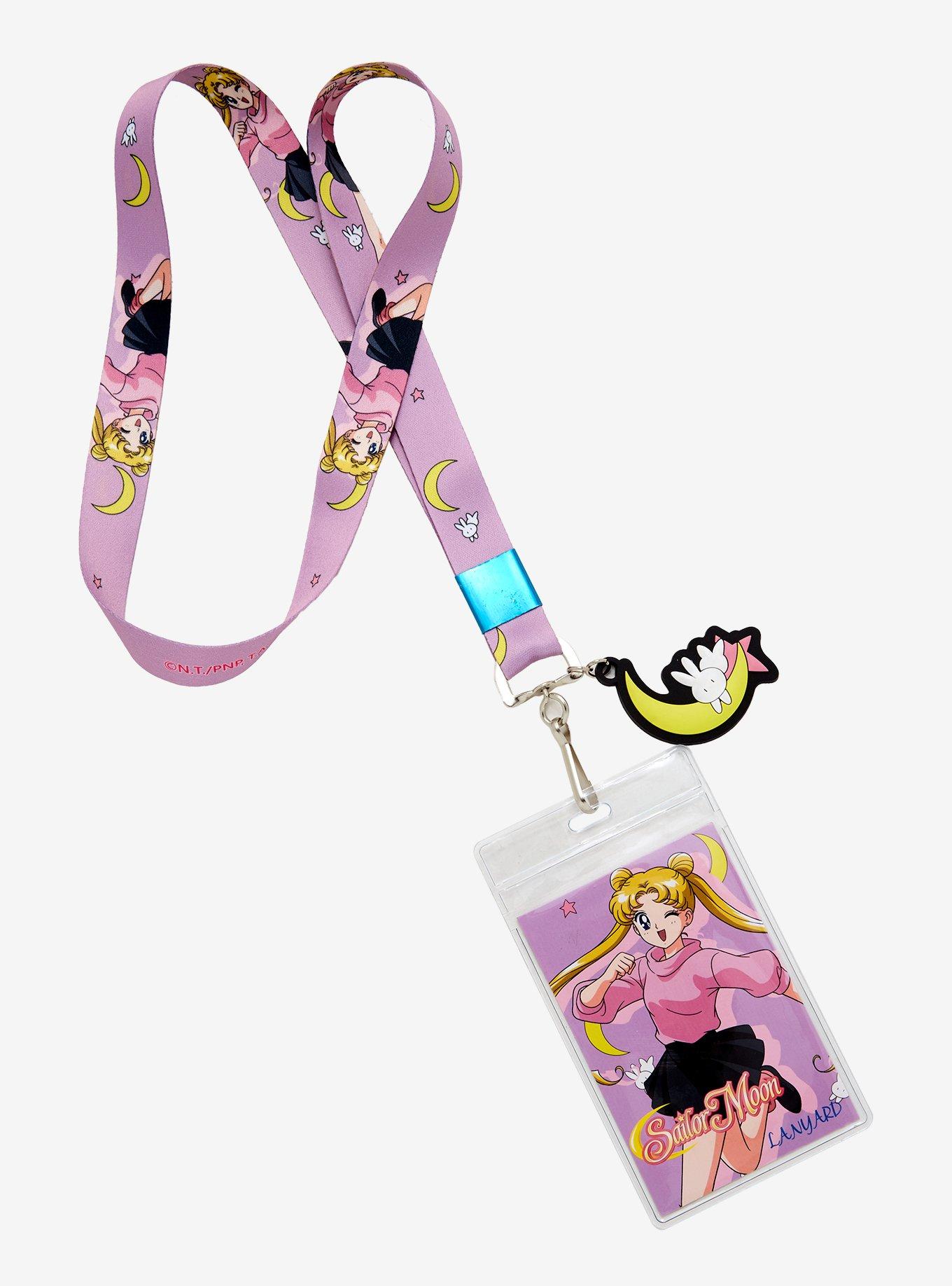 Sailor Moon Pink Charm Lanyard — BoxLunch Exclusive, , hi-res
