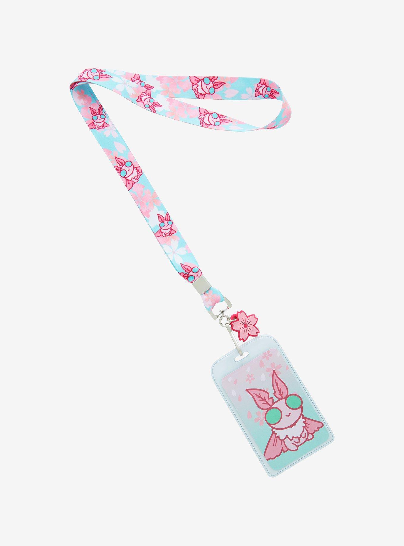 Floral Mothman Lanyard - BoxLunch Exclusive, , hi-res