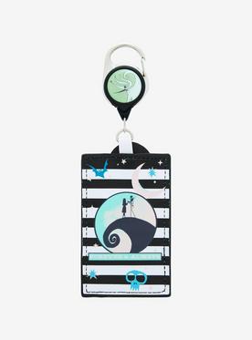 Disney The Nightmare Before Christmas Jack & Sally Striped Retractable Lanyard - BoxLunch Exclusive
