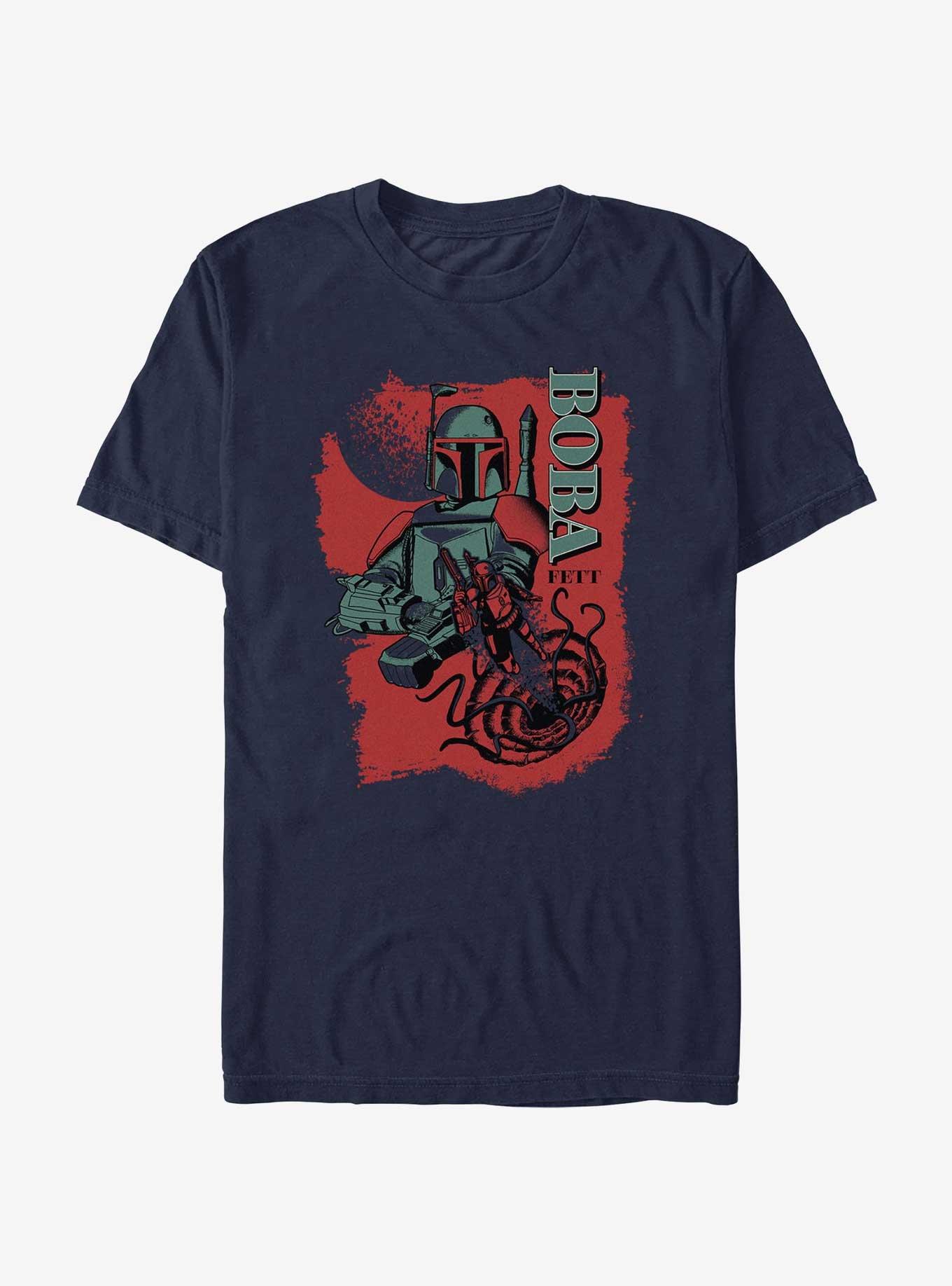 Star Wars Boba Fett Pit Symbol T-Shirt, NAVY, hi-res