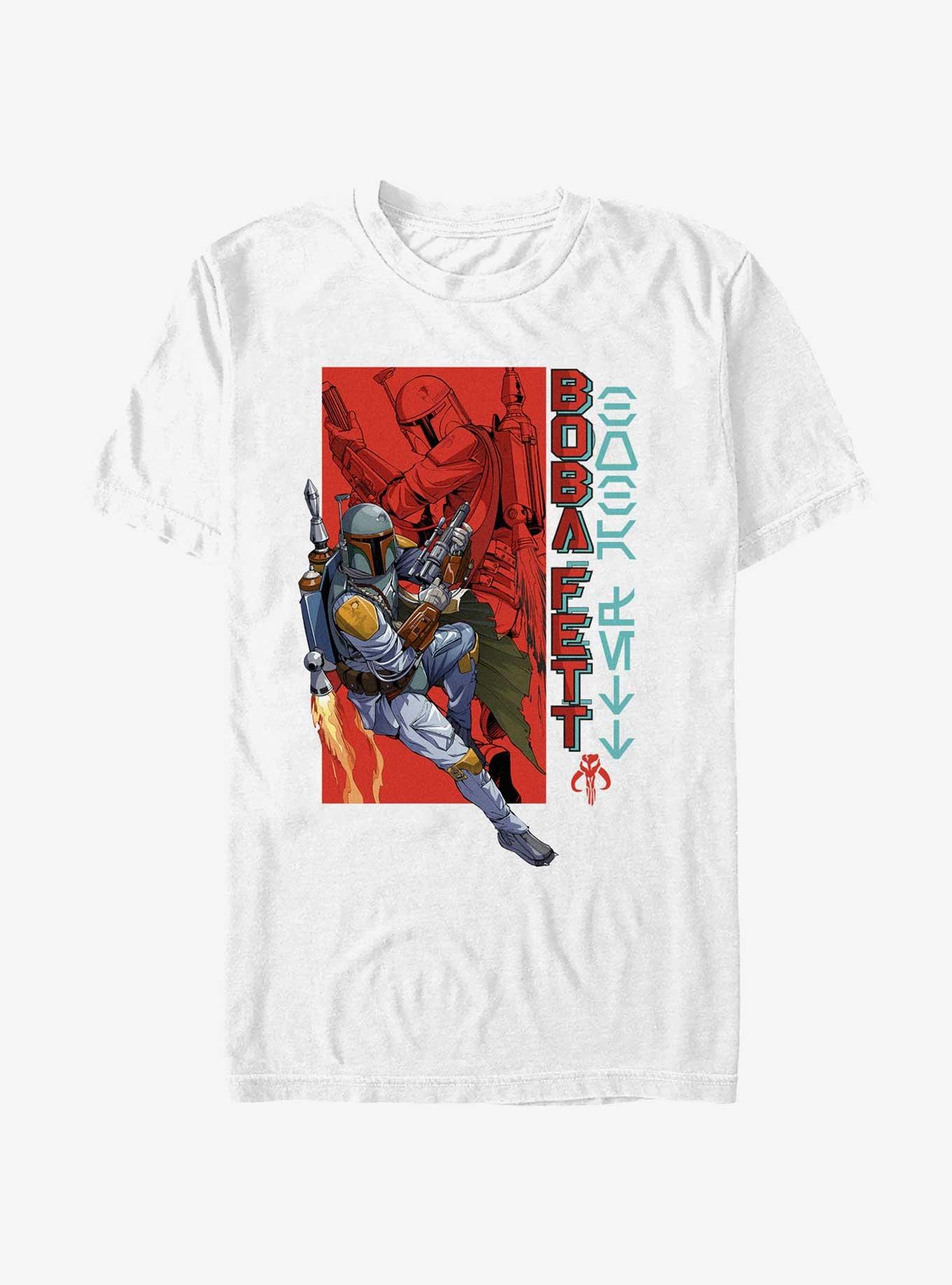 Star Wars Boba Fett Poses T-Shirt, WHITE, hi-res