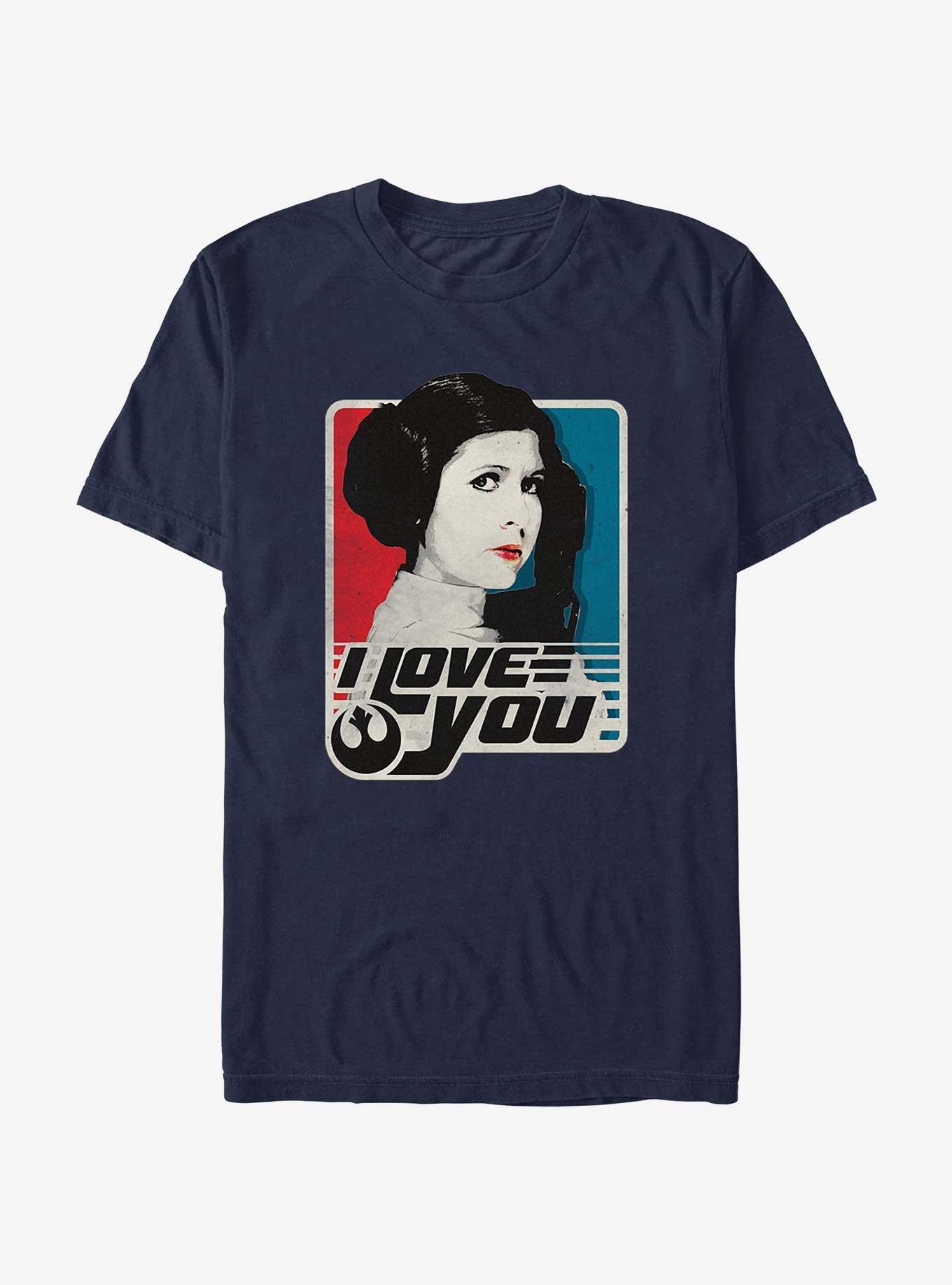 Star Wars Leia I Love You T-Shirt, NAVY, hi-res