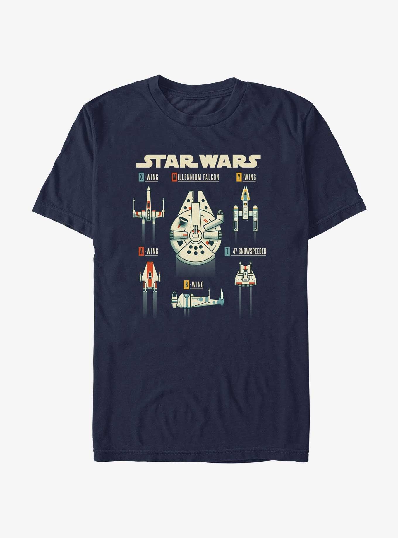 Star Wars Rebel Ships T-Shirt, NAVY, hi-res