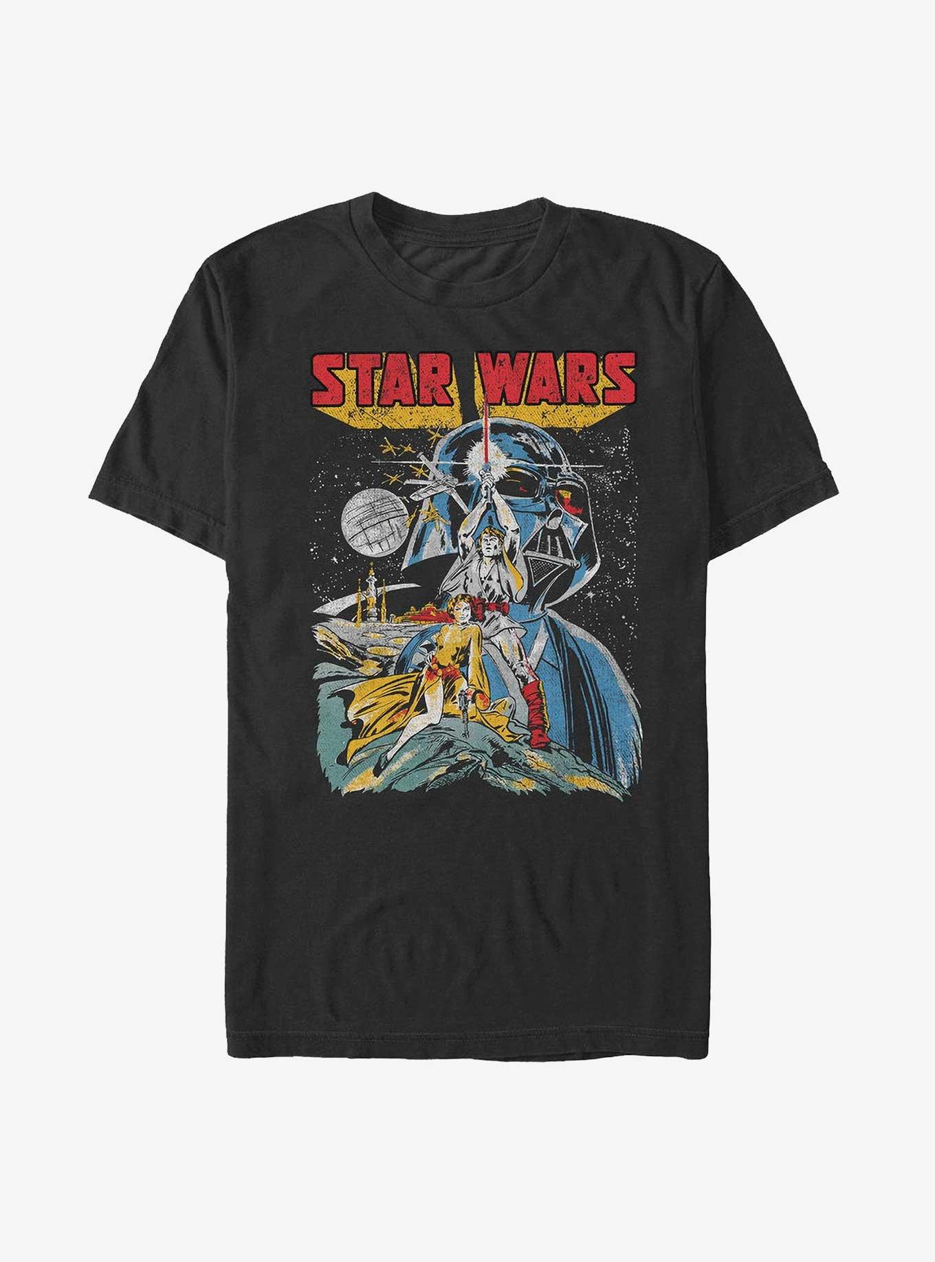 Star Wars Comic Style T-Shirt, BLACK, hi-res