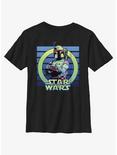Star Wars Boba Fett Portrait Youth T-Shirt, BLACK, hi-res