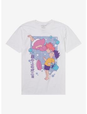 Plus Size Studio Ghibli Ponyo Pastel Grid Boyfriend Fit Girls T-Shirt, , hi-res