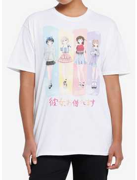 Rent-A-Girlfriend Pastel Panel Boyfriend Fit Girls T-Shirt, , hi-res