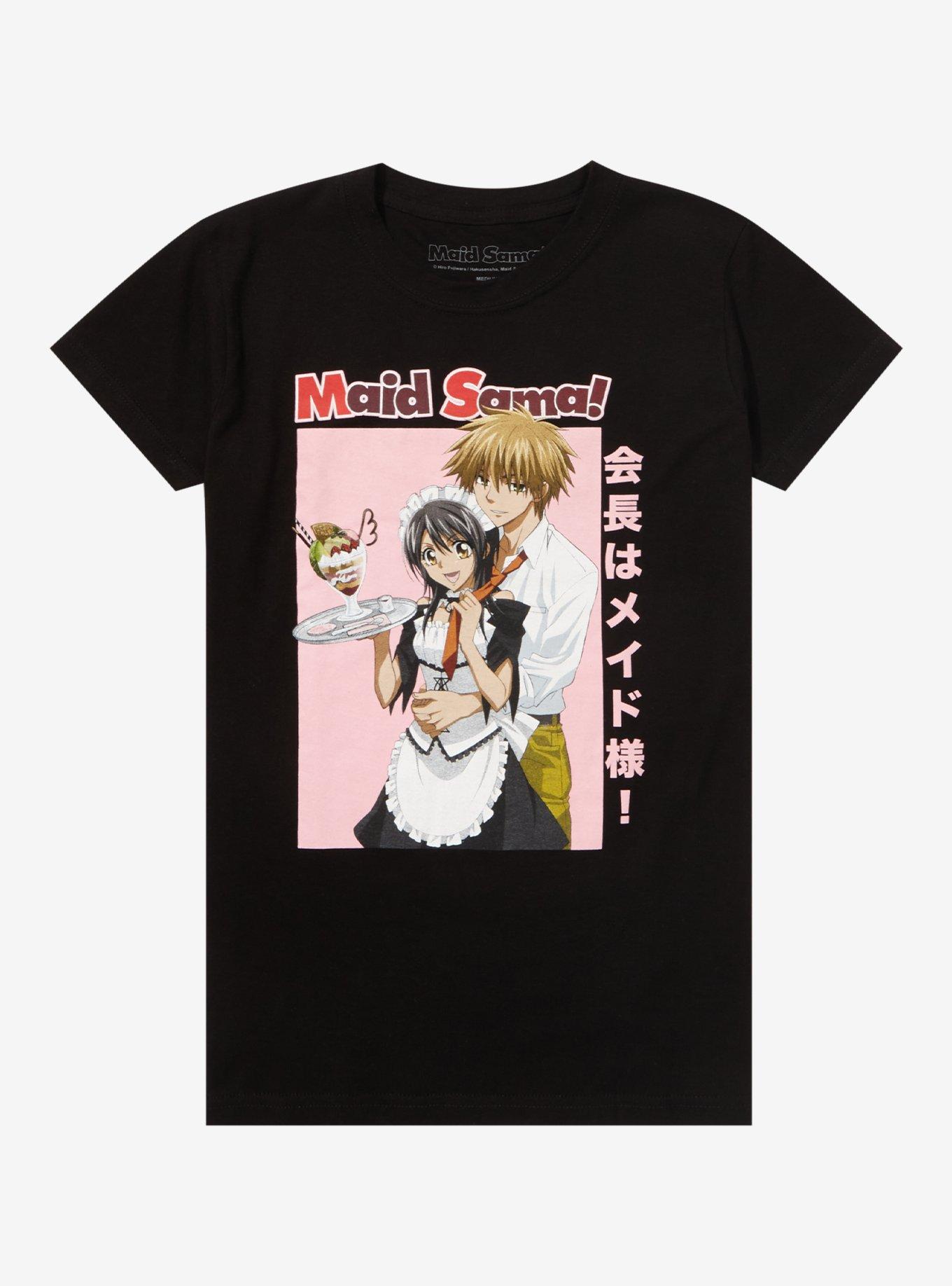 Maid Sama! Misaki & Usui Portrait Boyfriend Fit Girls T-Shirt, MULTI, hi-res