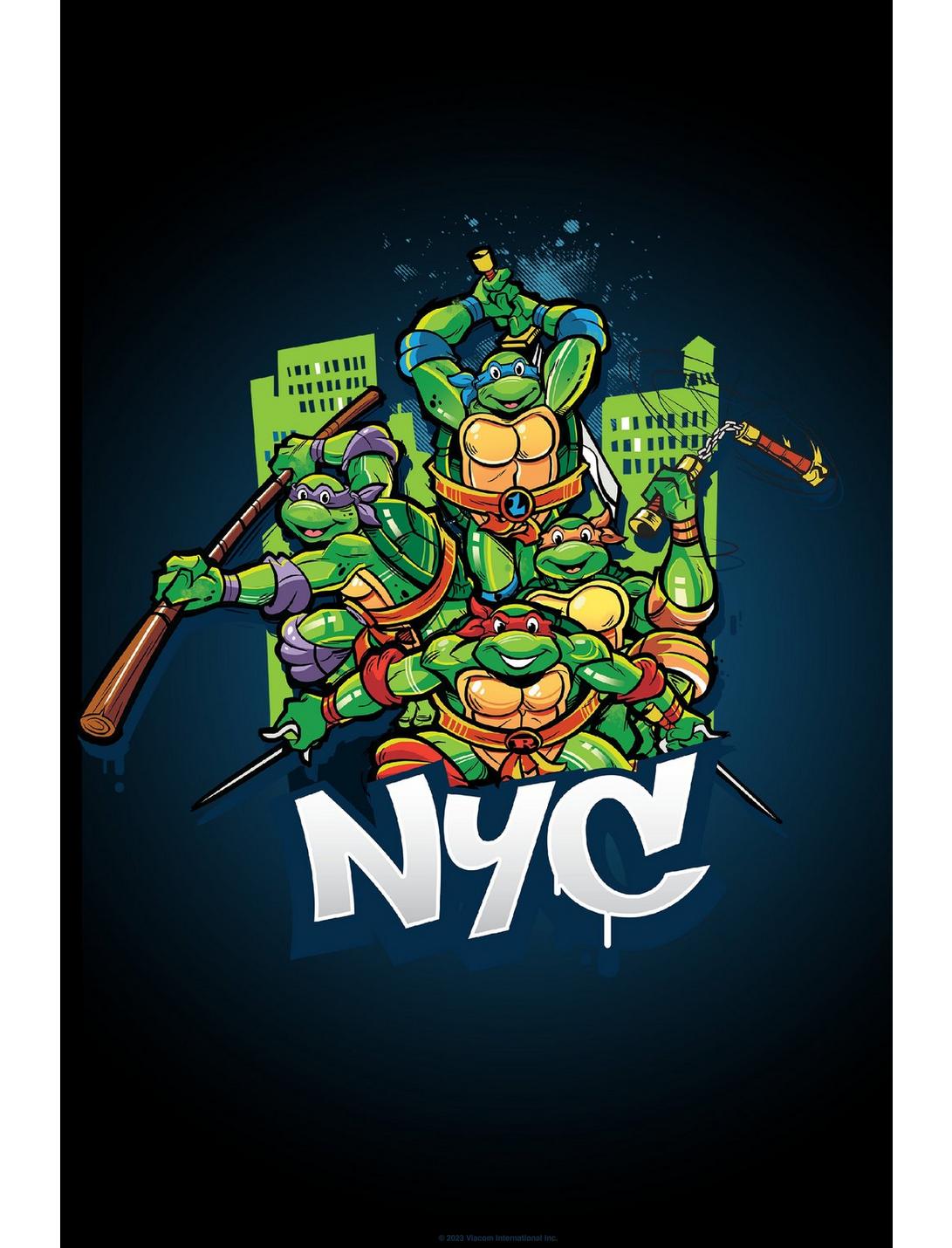 Teenage Mutant Ninja Turtles NYC Action Pose Poster, WHITE, hi-res
