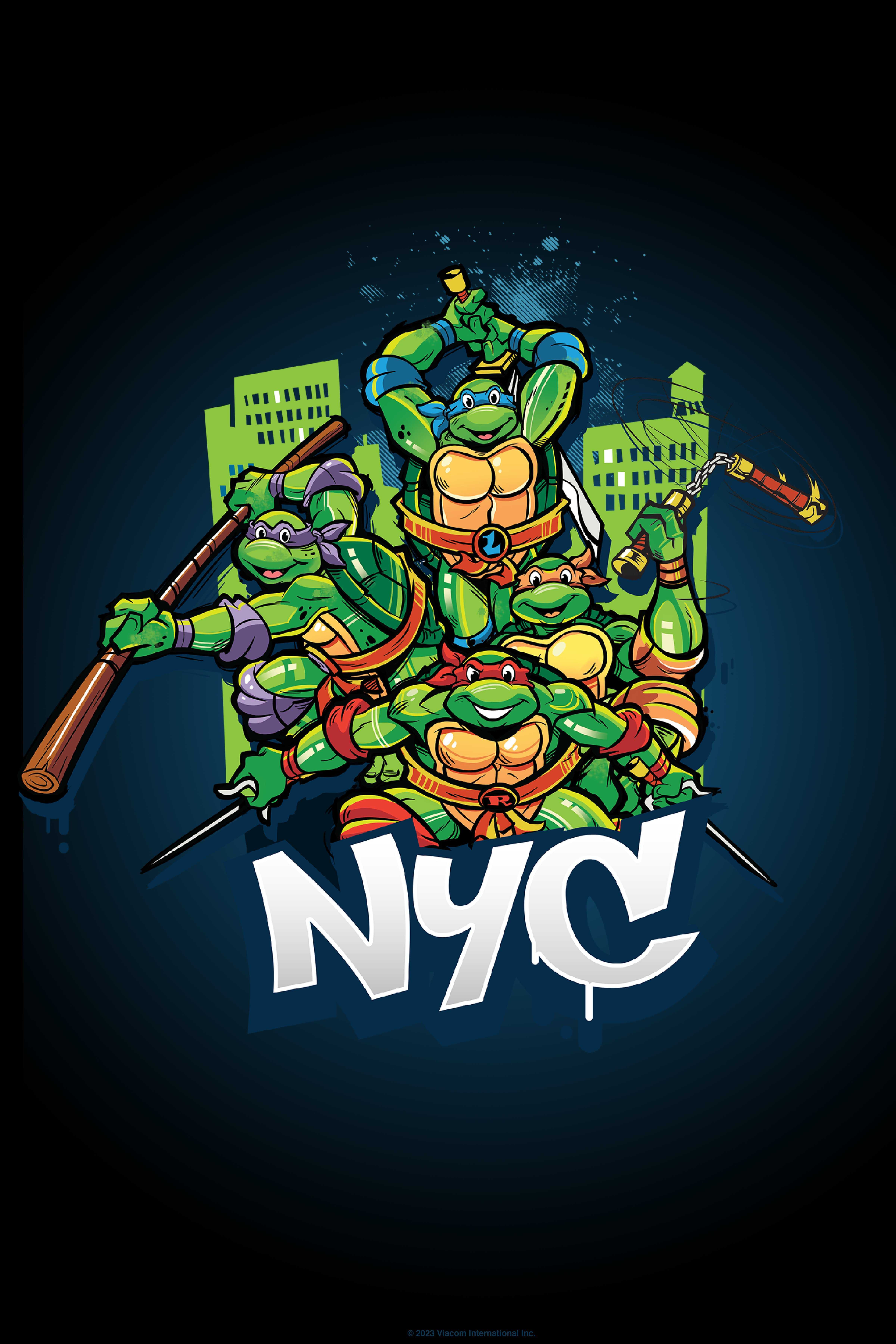 Teenage Mutant Ninja Turtles NYC Action Pose Poster, , hi-res