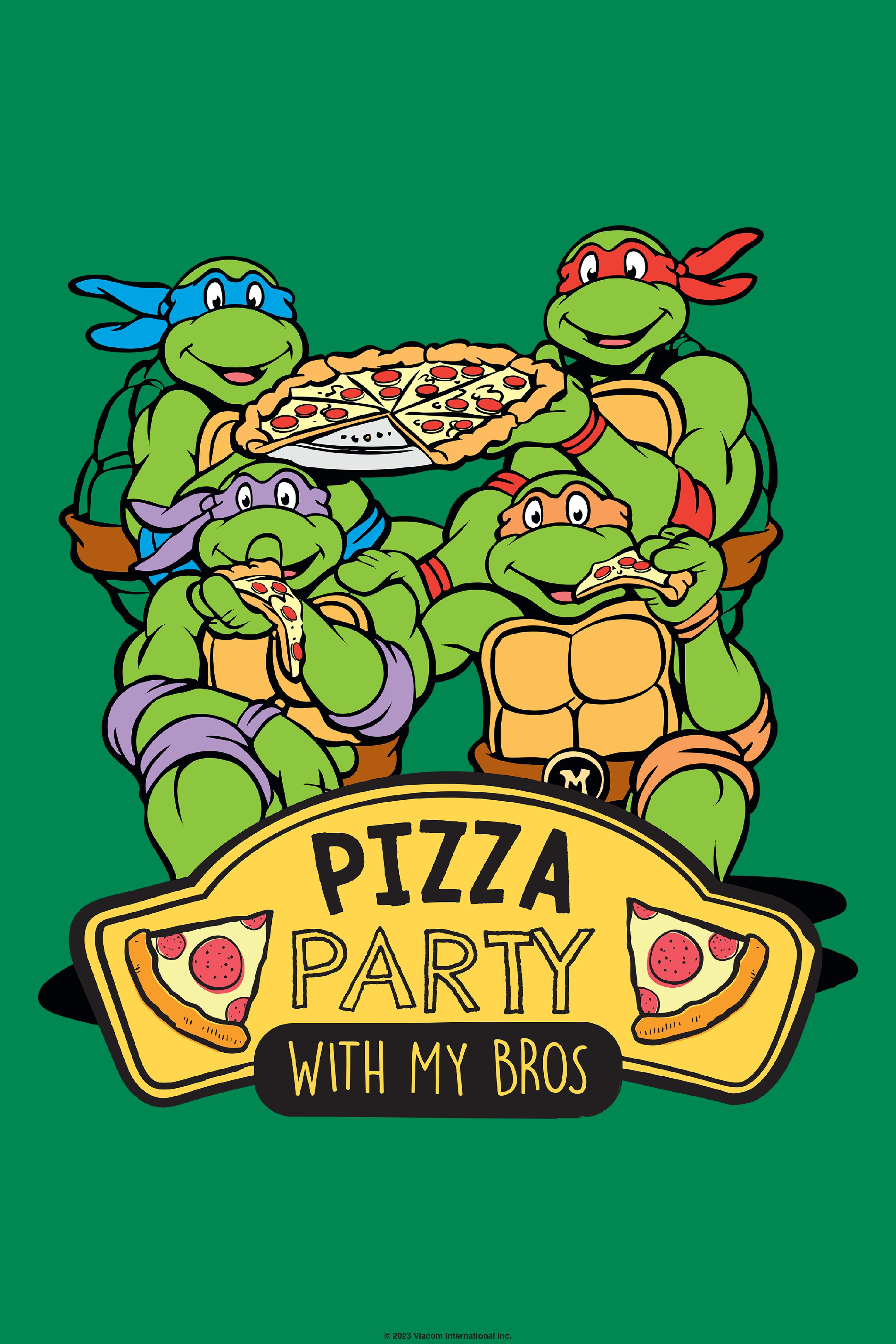 TMNT Pizza Party Girls T-Shirt-Girls 5/6