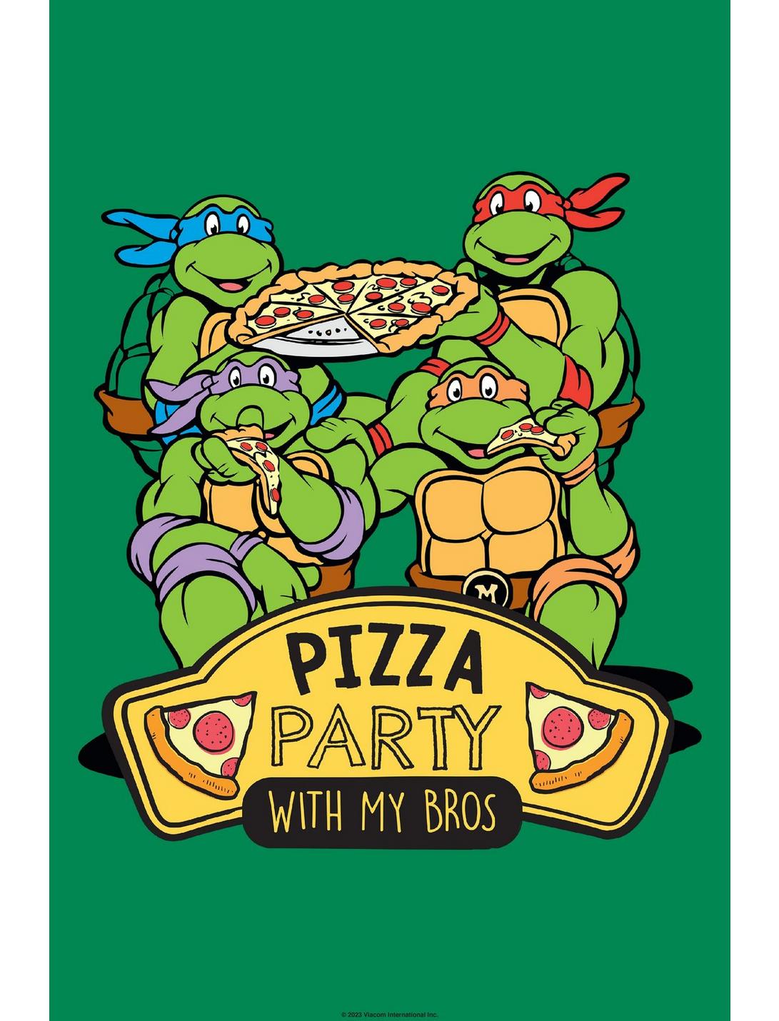 Teenage Mutant Ninja Turtles Pizza Party Poster, WHITE, hi-res