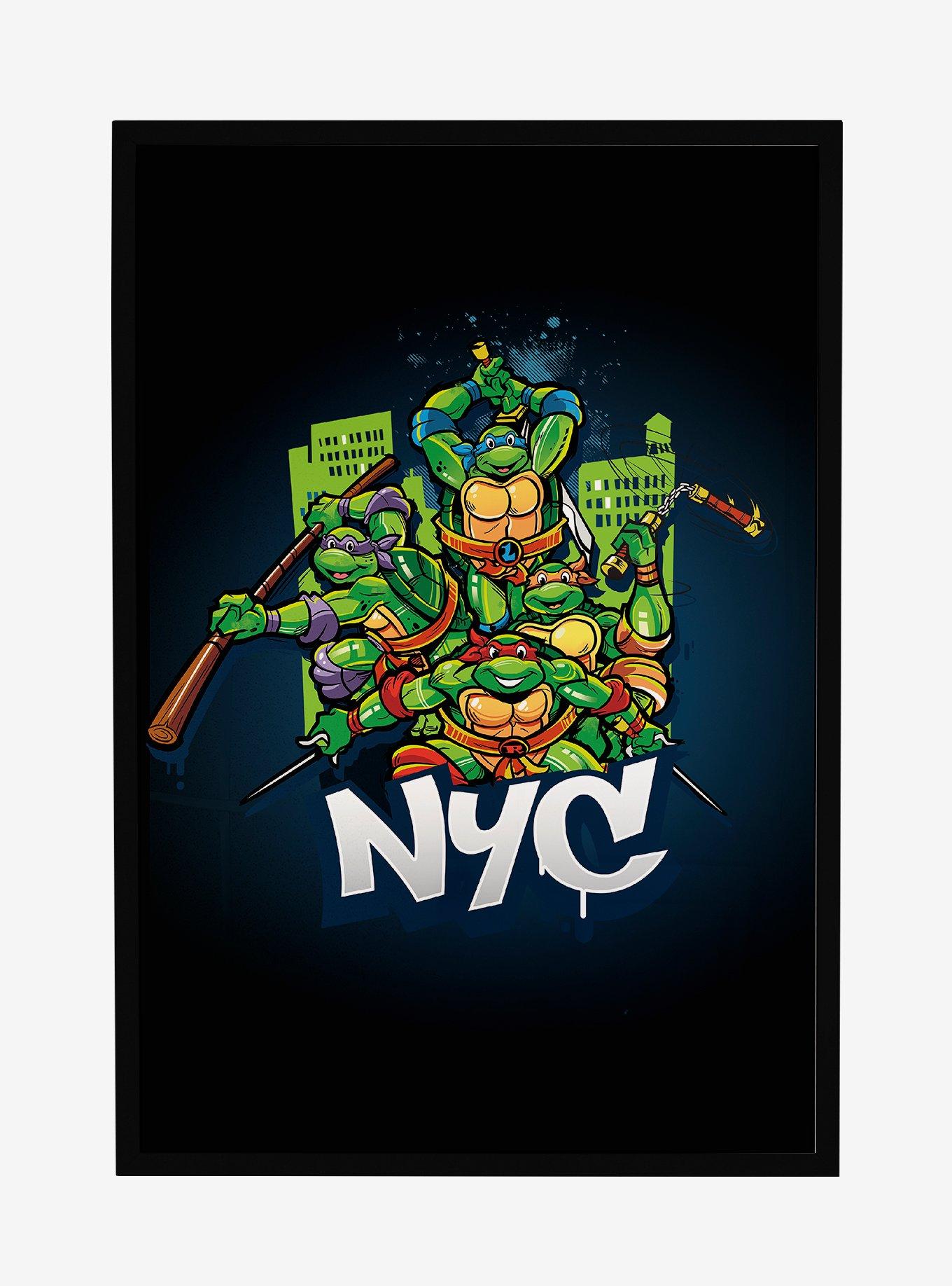 Teenage Mutant Ninja Turtles NYC Action Pose Framed Poster, , hi-res