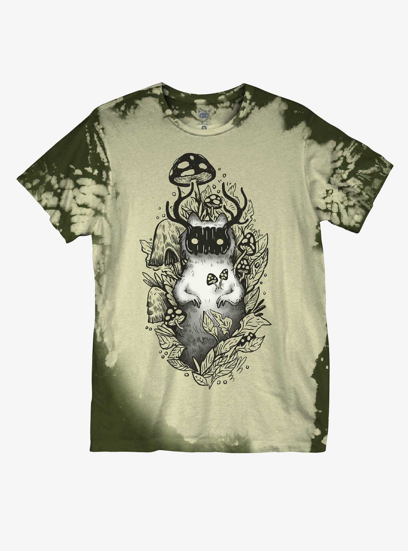 Cat Forest Spirit Boyfriend Fit Girls T-Shirt By Guild Of Calamity, , hi-res