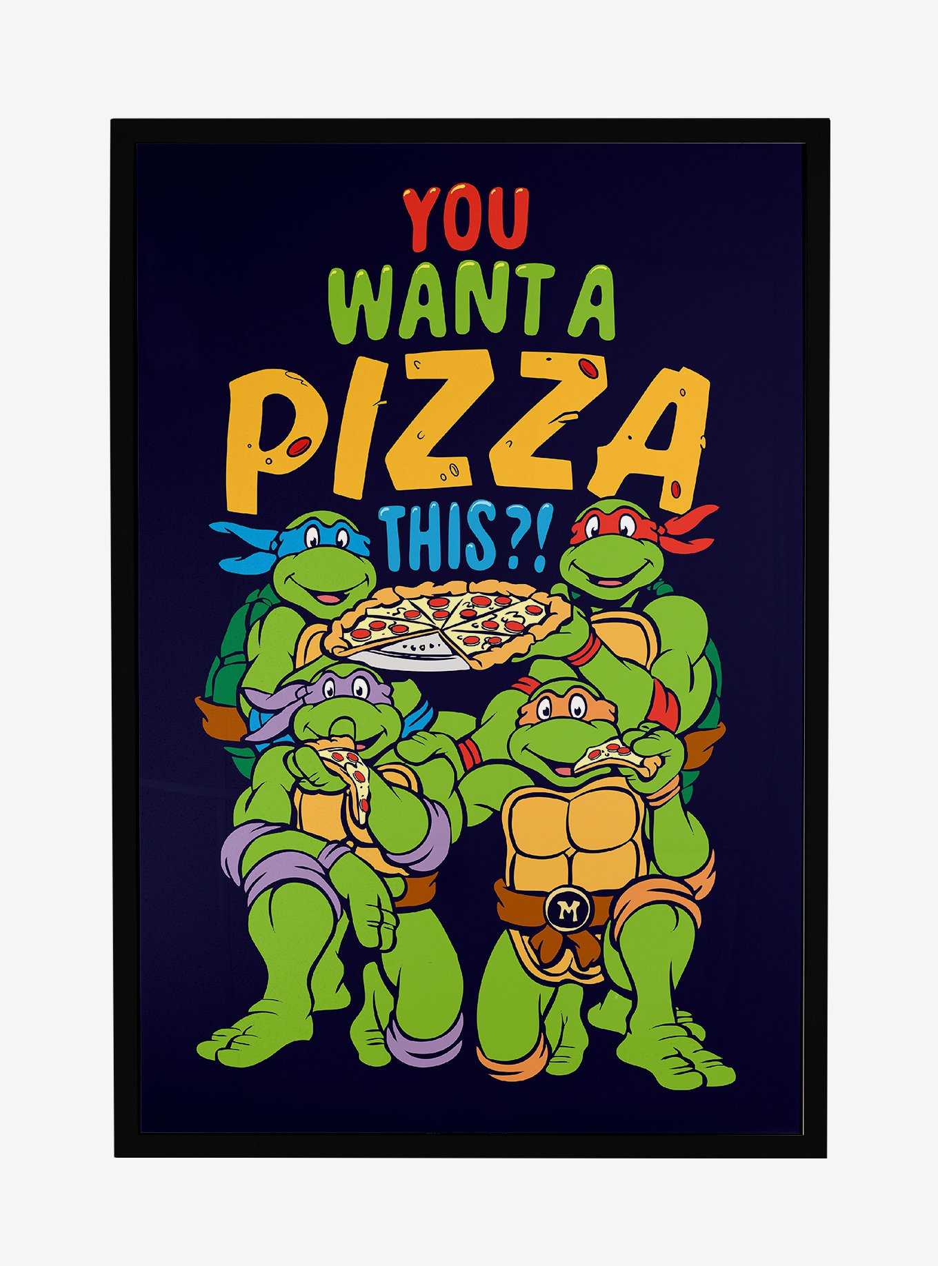 Teenage Mutant Ninja Turtles You Want A Pizza This Framed Poster, , hi-res
