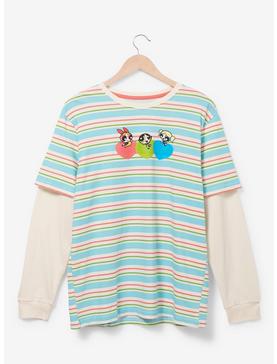 The Powerpuff Girls Striped Long Sleeve T-Shirt - BoxLunch Exclusive, , hi-res