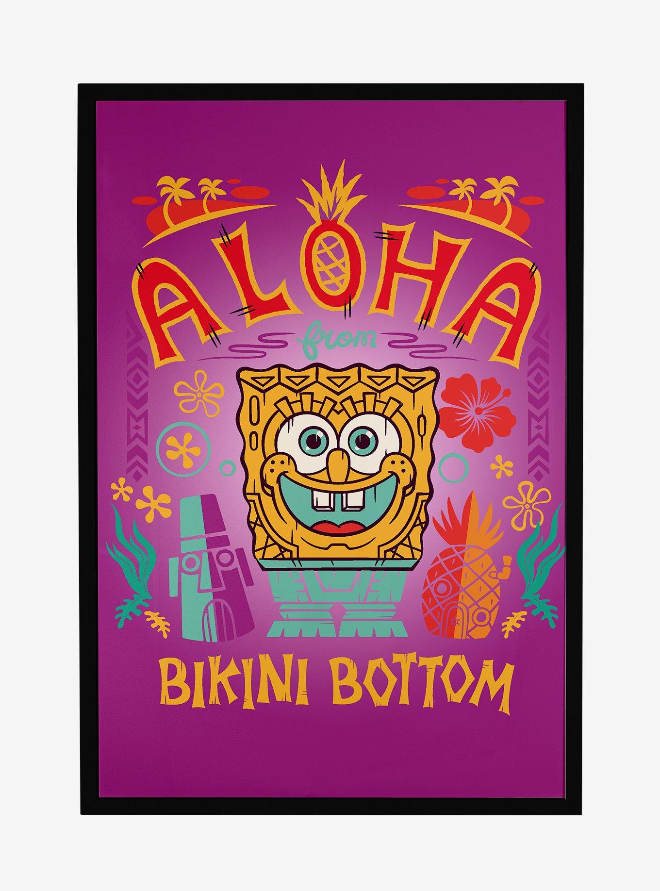 Spongebob Squarepants Aloha From Bikini Bottom Framed Poster