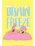 Spongebob Squarepants Brain Freeze Poster, WHITE, hi-res