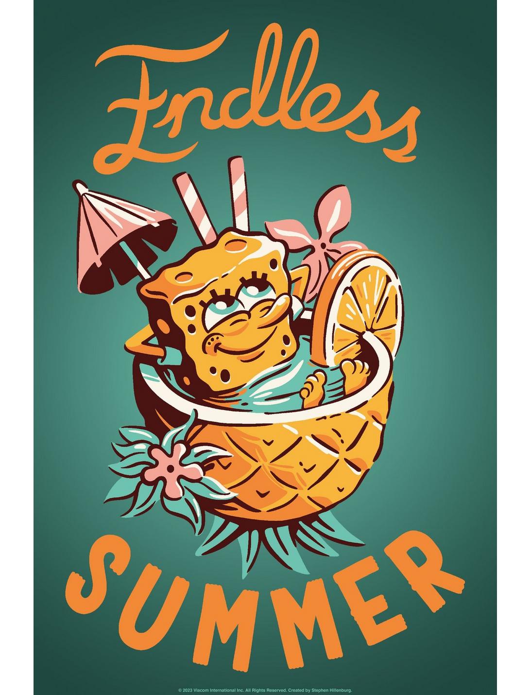 Spongebob Squarepants Endless Summer Colada Poster, WHITE, hi-res