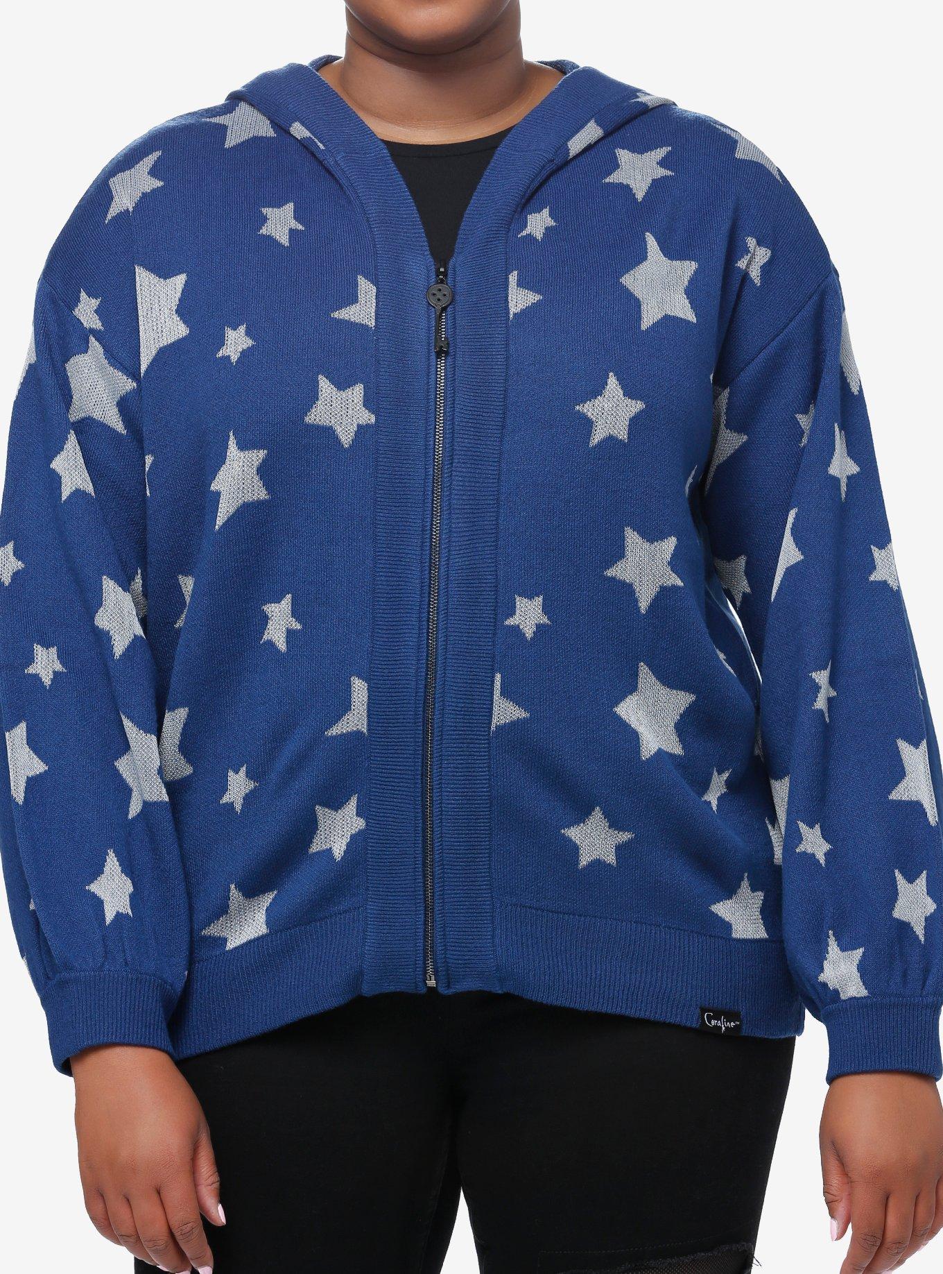 Coraline Star Glow-In-The-Dark Hooded Cardigan Plus Size | Her 