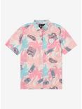 Barbie Icons Allover Print Women's Woven Button-Up - BoxLunch Exclusive, MULTI, hi-res