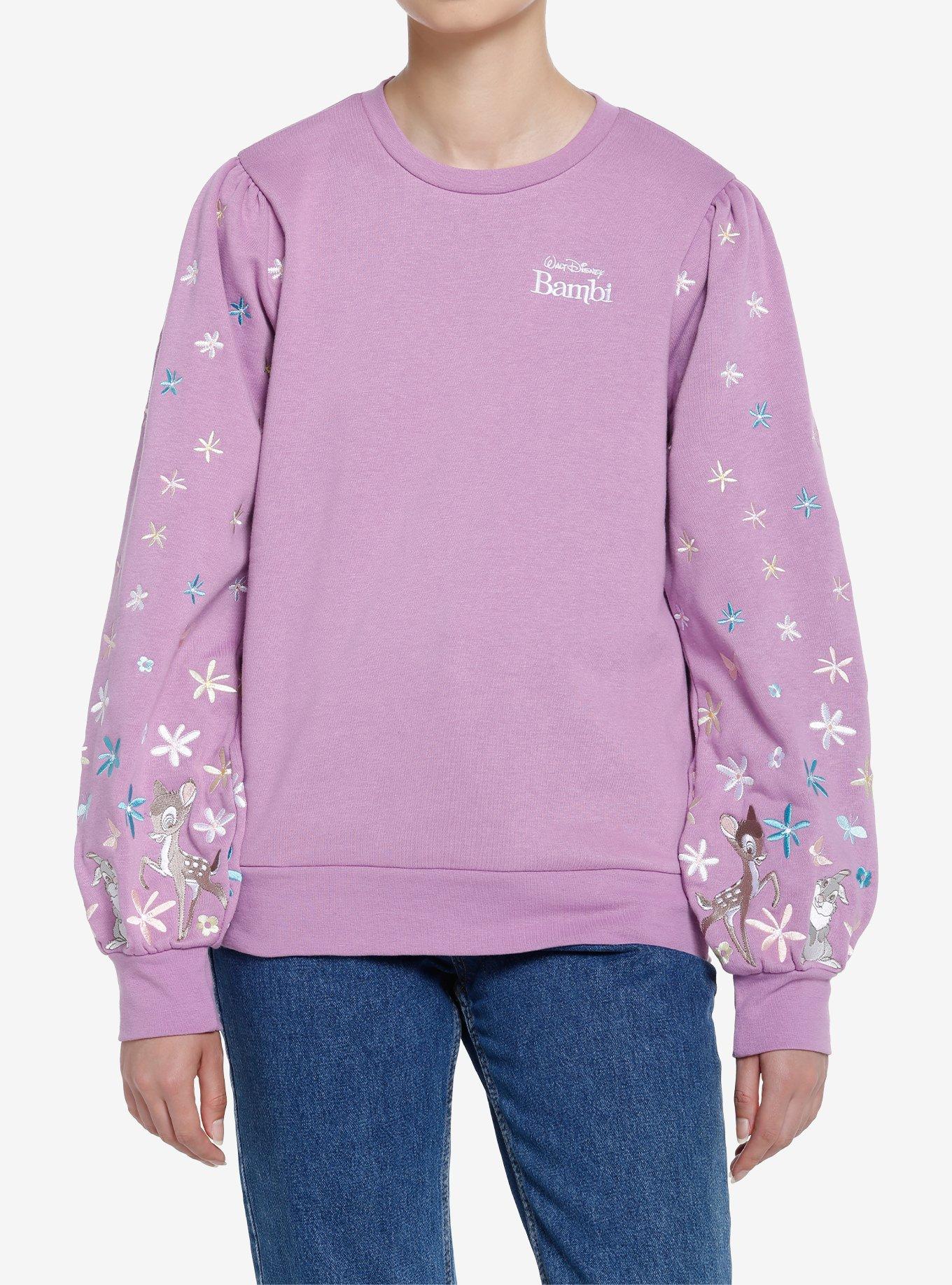 Her Universe Disney Bambi Embroidered Flowers Sweatshirt, MULTI, hi-res