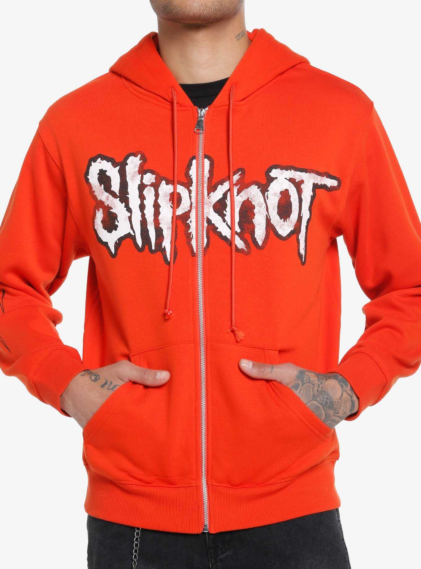 Slipknot Group Photo Orange Hoodie, , hi-res