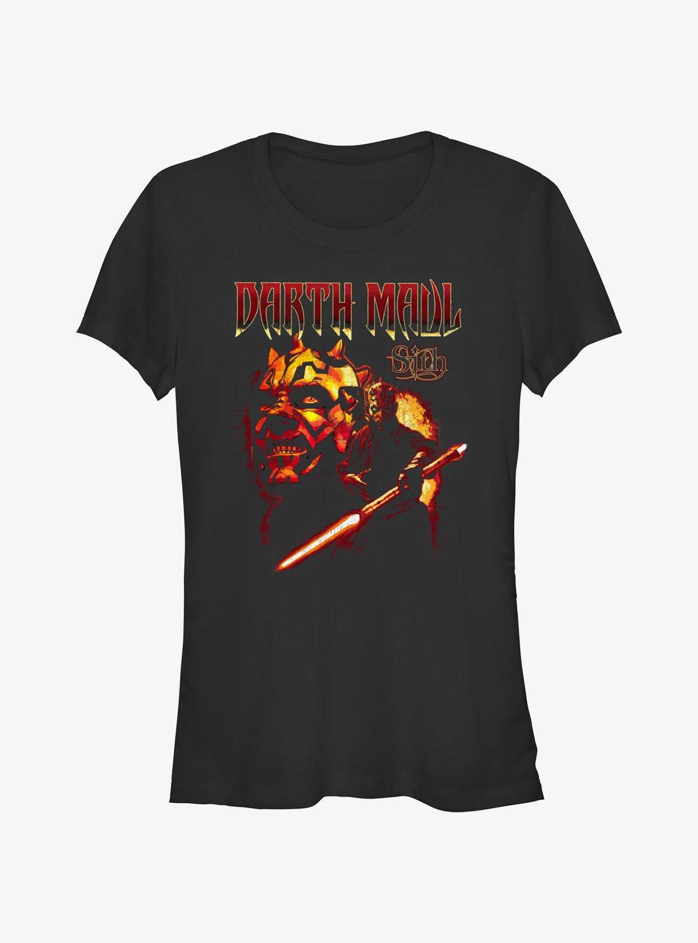 Star Wars Heavy Metal Darth Maul Girls T-Shirt, BLACK, hi-res