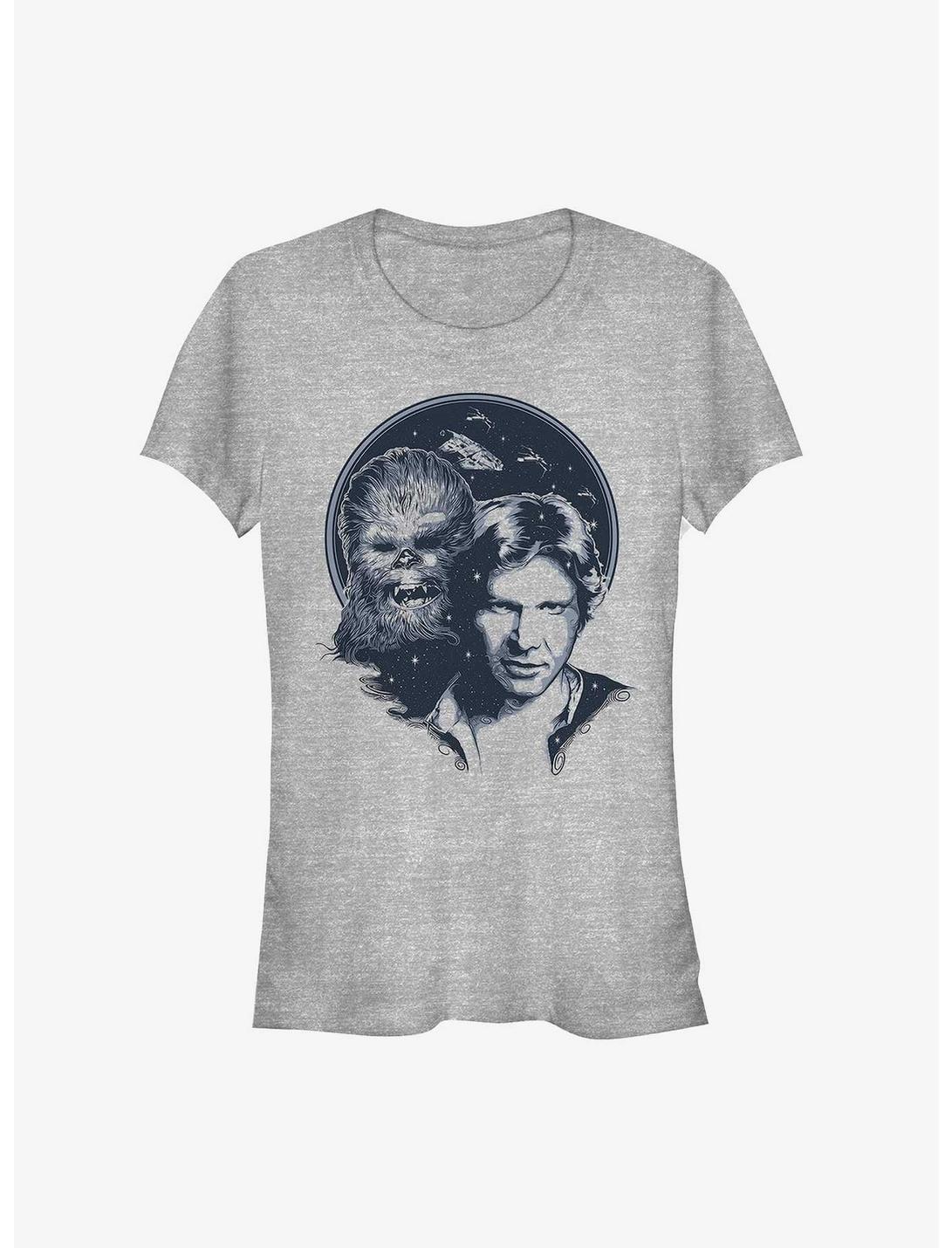 Star Wars Han Solo & Chewbacca Girls T-Shirt, ATH HTR, hi-res