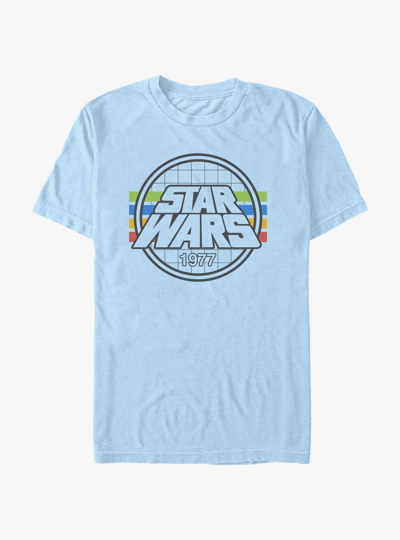 Star Wars Retro Logo 1977 T-Shirt, LT BLUE, hi-res