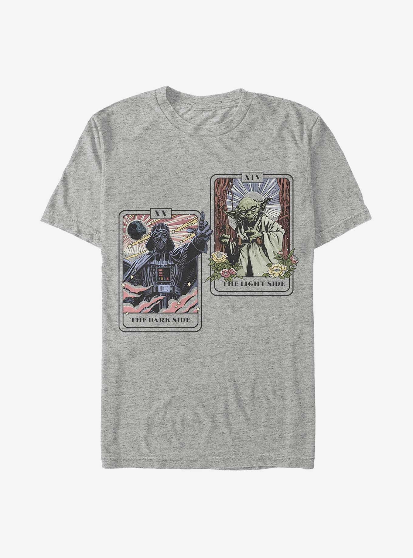 Star Wars Vader Yoda Staggered Cards T-Shirt, ATH HTR, hi-res