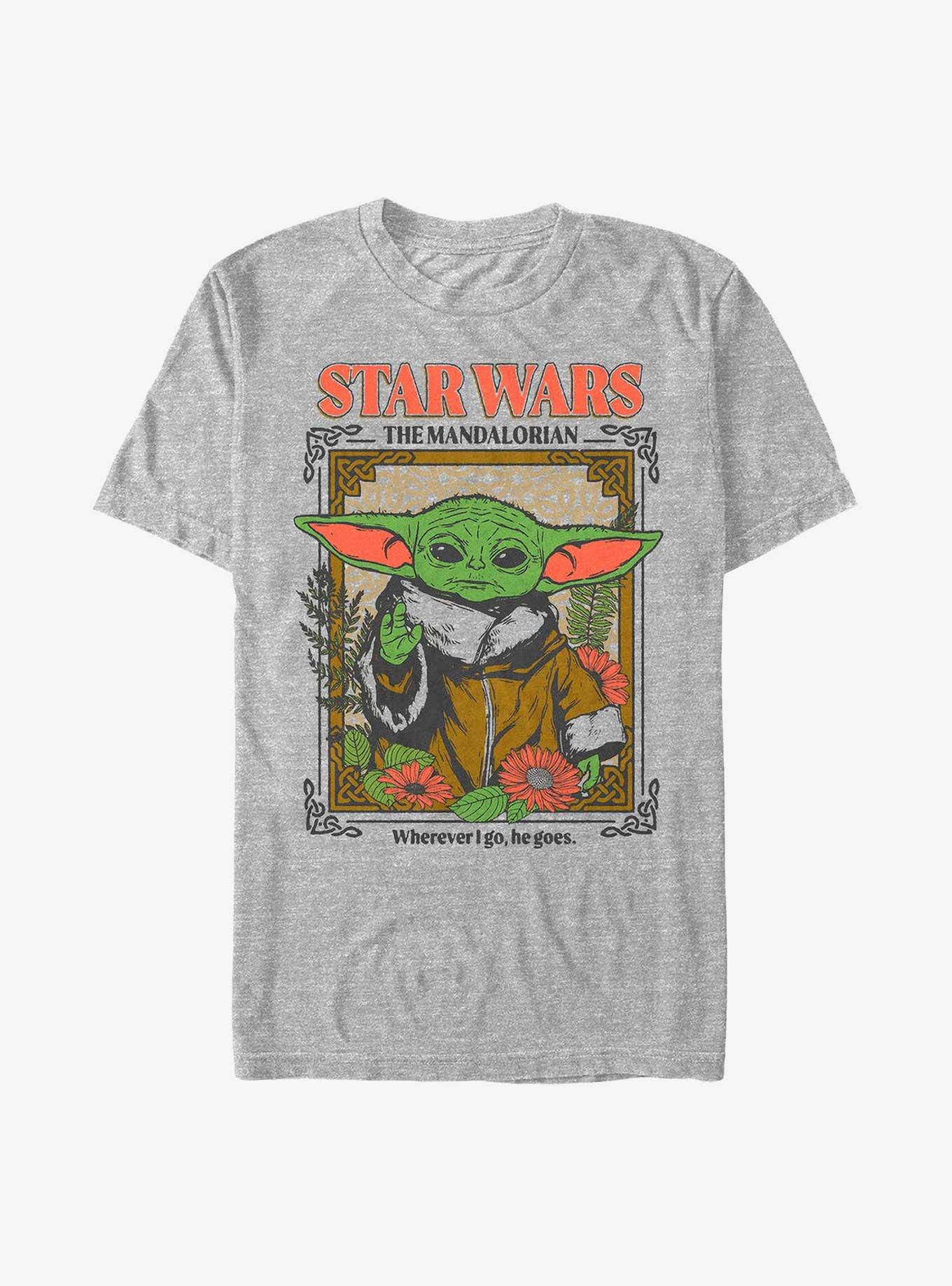Star Wars The Mandalorian Lil Green Guy T-Shirt, ATH HTR, hi-res
