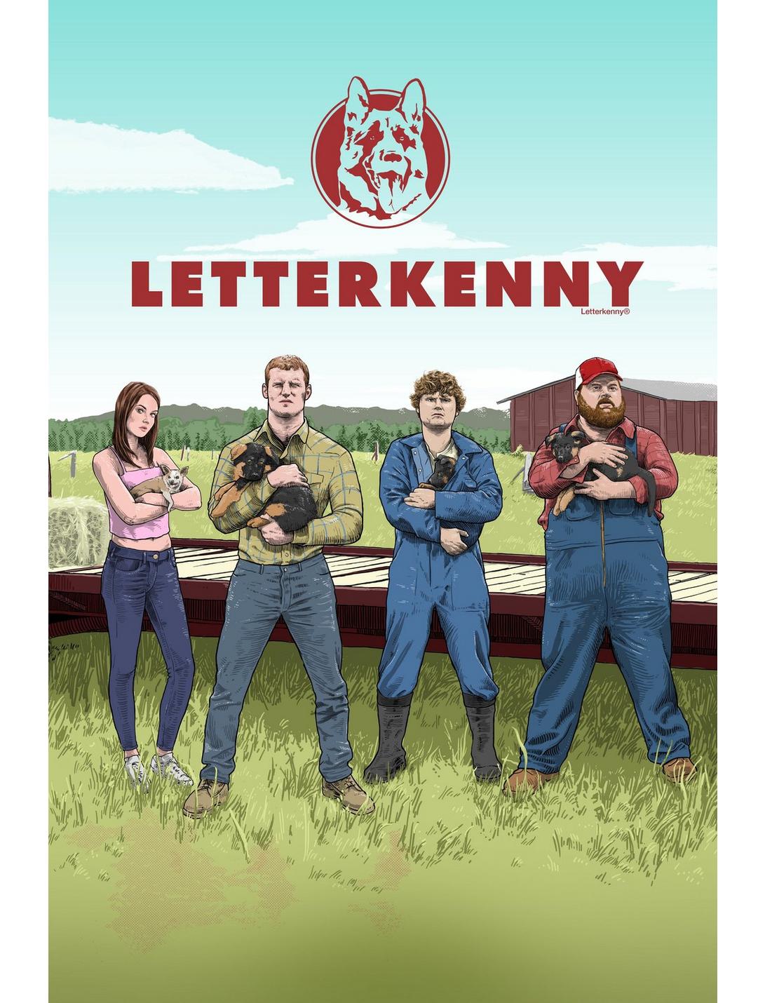 Letterkenny Take Your Dog To Work Poster, WHITE, hi-res