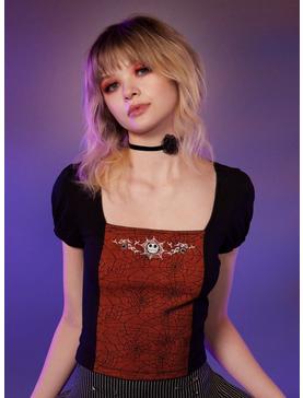 Her Universe The Nightmare Before Christmas Spiderweb Girls Top, , hi-res
