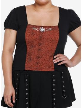 Her Universe The Nightmare Before Christmas Spiderweb Girls Top Plus Size, , hi-res