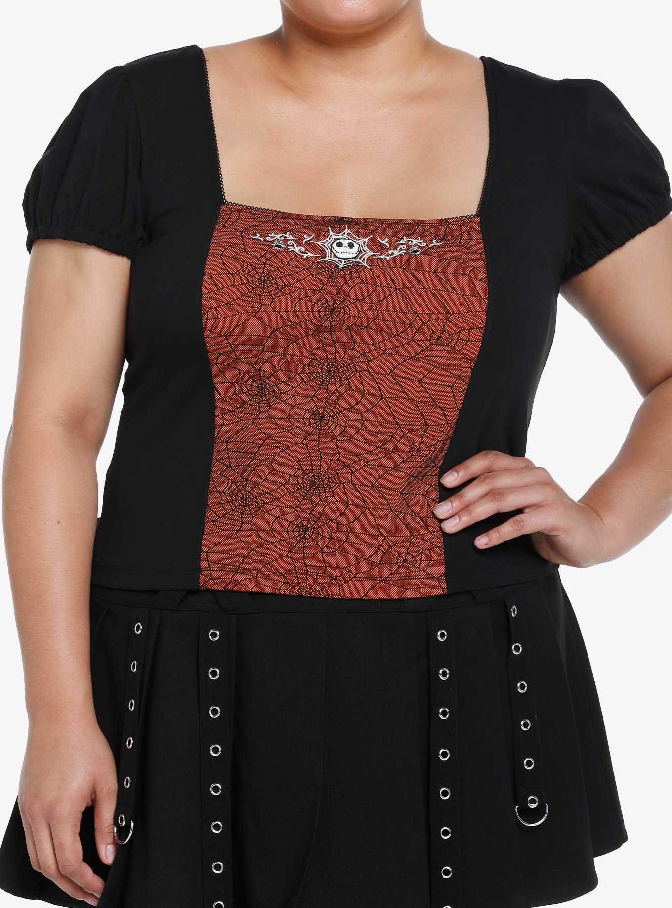 Her Universe The Nightmare Before Christmas Spiderweb Girls Top Plus Size, , hi-res