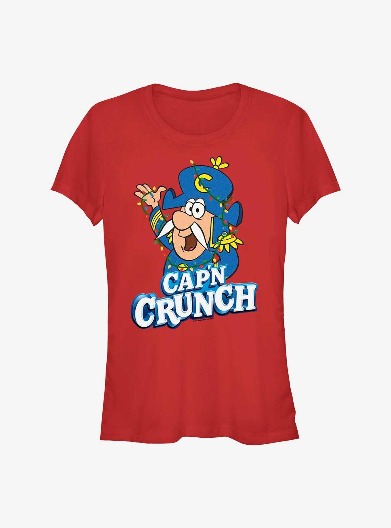 Capn Crunch Holiday String Light Wrap Girls T-Shirt, RED, hi-res