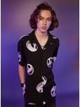 Our Universe The Nightmare Before Christmas Jack Face Woven Button-Up, BLACK, hi-res