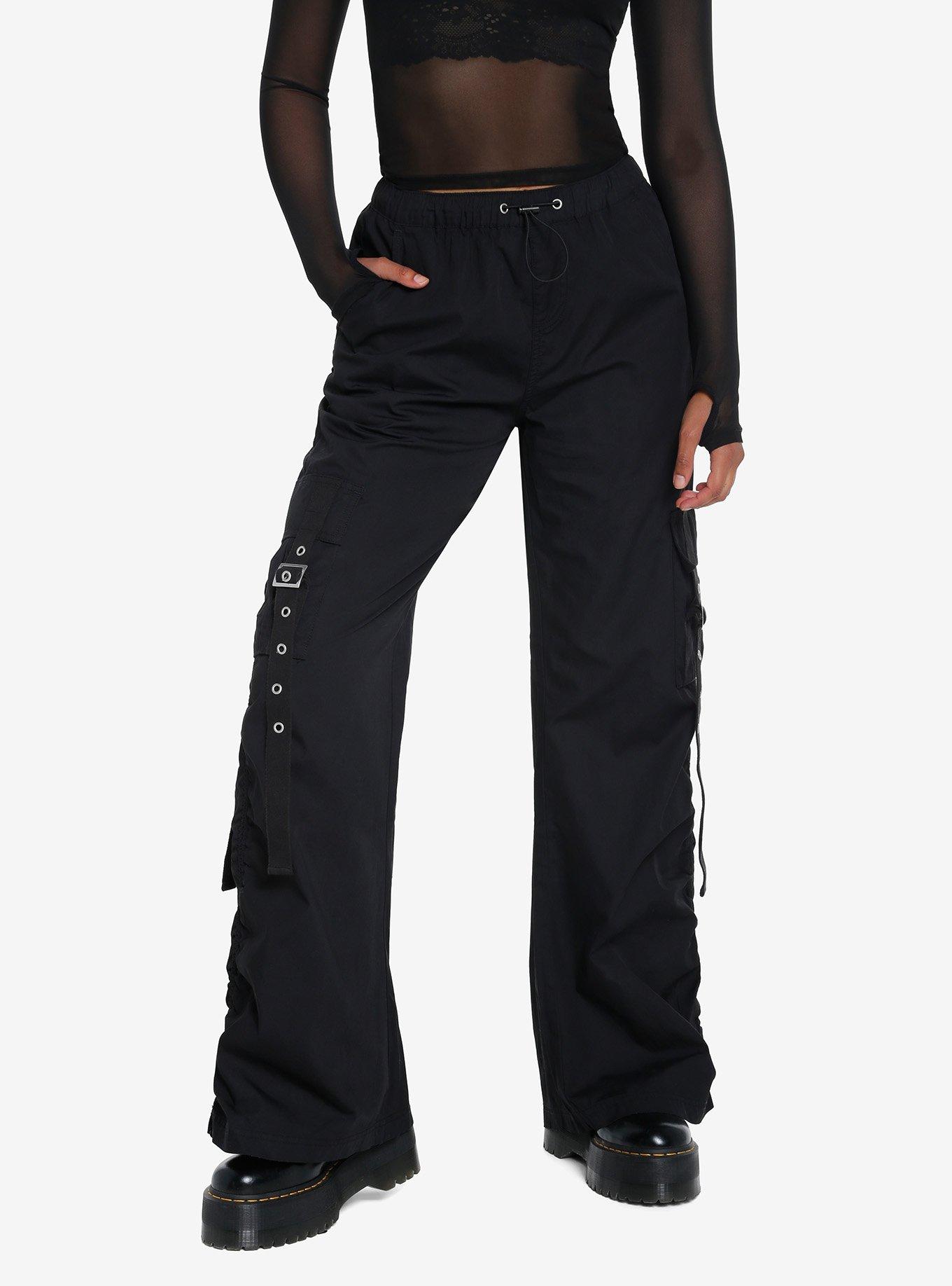 Black Denim Chain Jogger Pants, Hot Topic