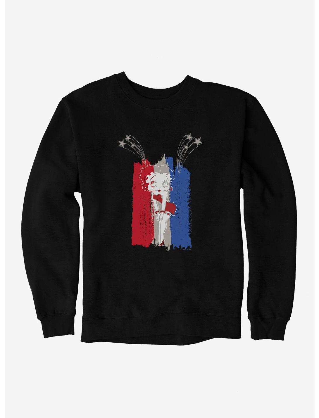 Betty Boop Red And Blue Fireworks Sweatshirt, , hi-res