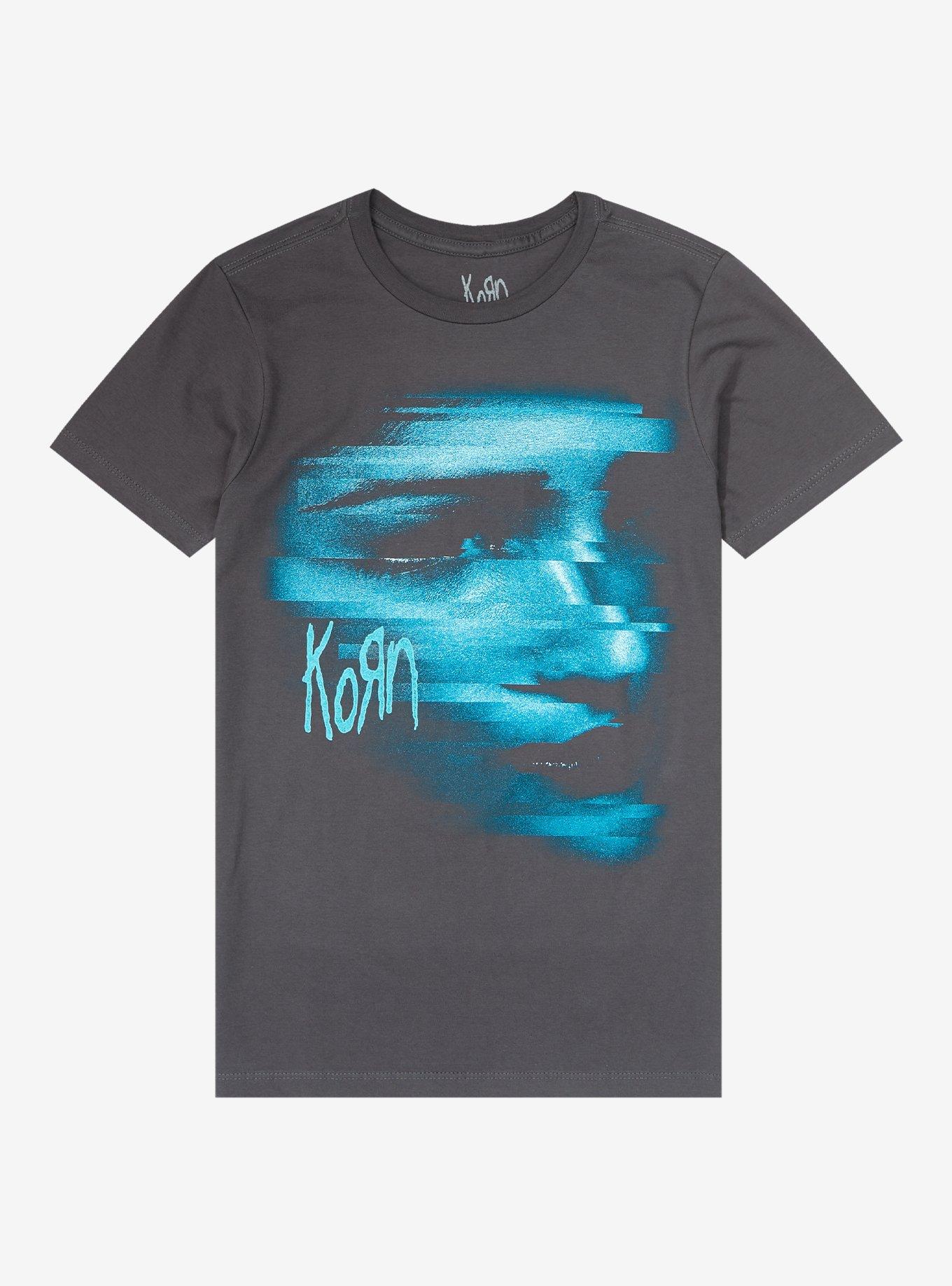 Korn Blurry Face Boyfriend Fit Girls T-Shirt, BLACK, hi-res
