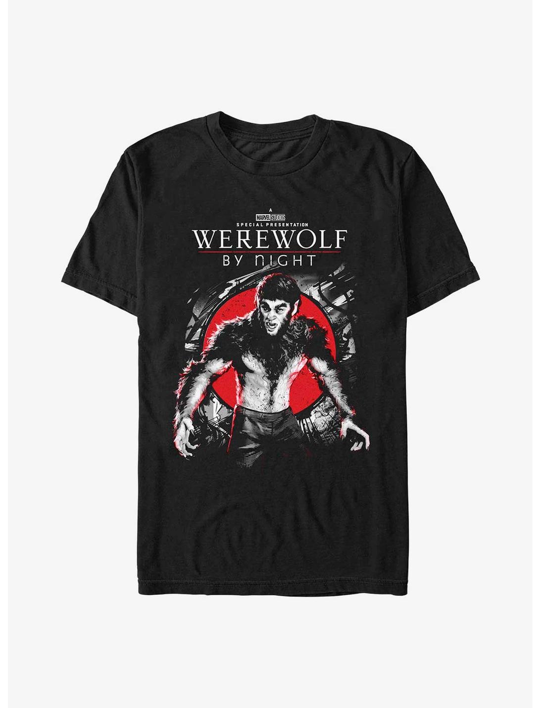 Marvel Studios' Special Presentation: Werewolf By Night Wolfman Jack Russell T-Shirt, BLACK, hi-res