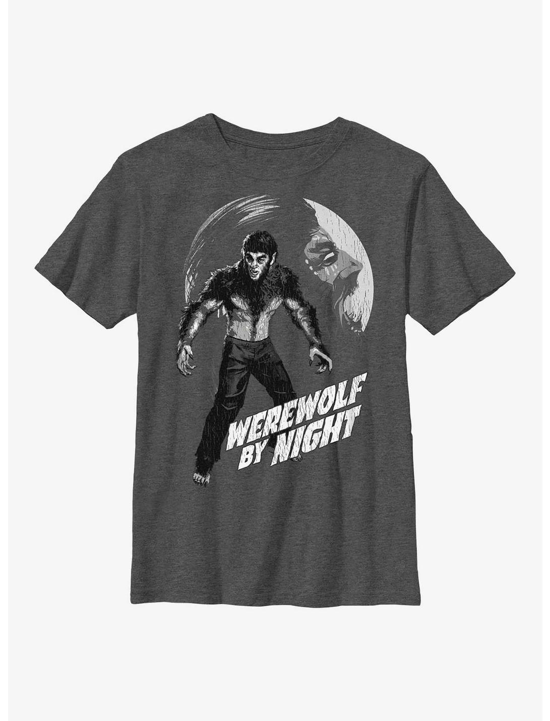 Marvel Studios' Special Presentation: Werewolf By Night Werewolf Howler Youth T-Shirt, CHAR HTR, hi-res
