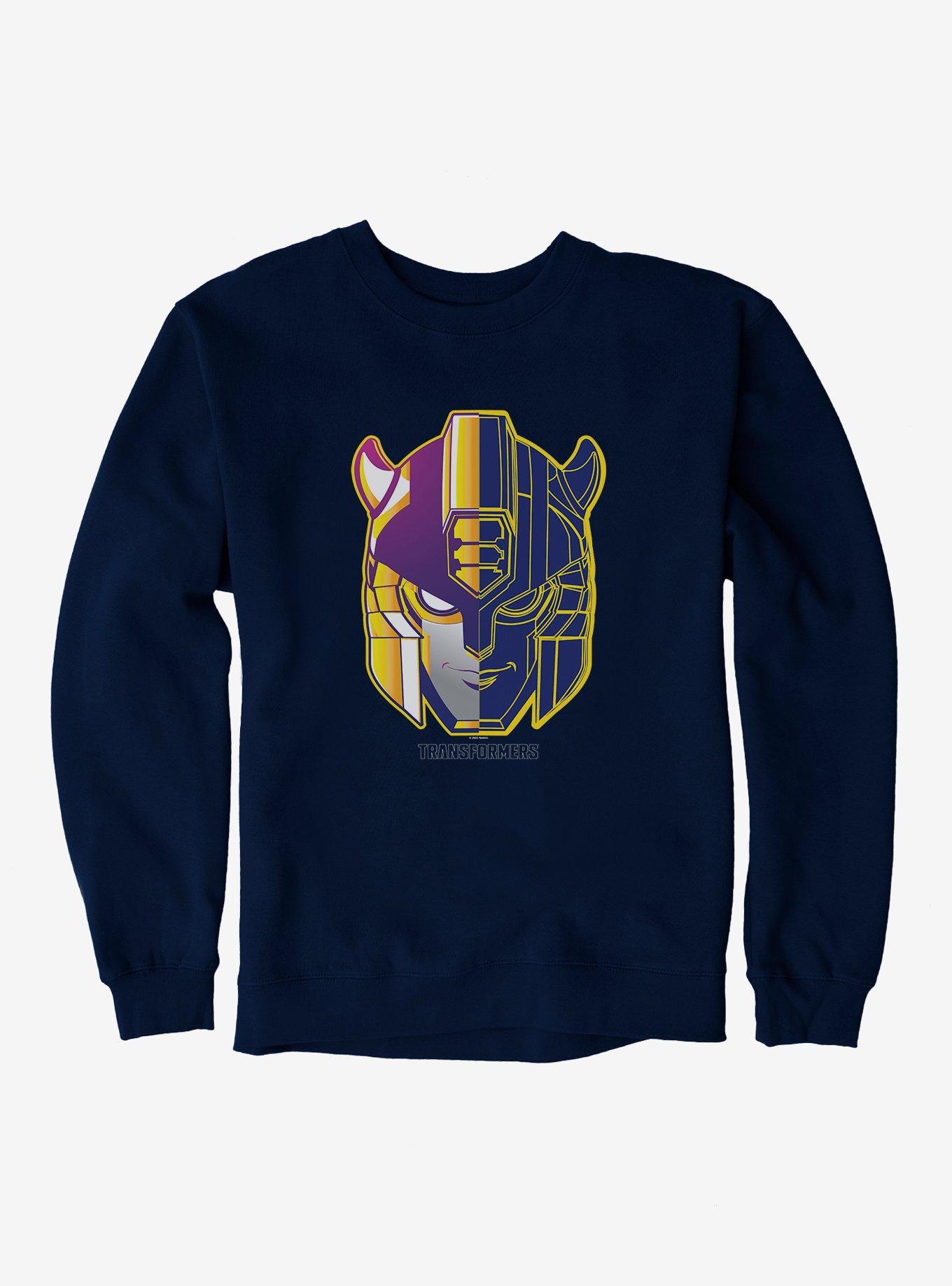 Transformers Bumblebee Head Icon Sweatshirt, NAVY, hi-res