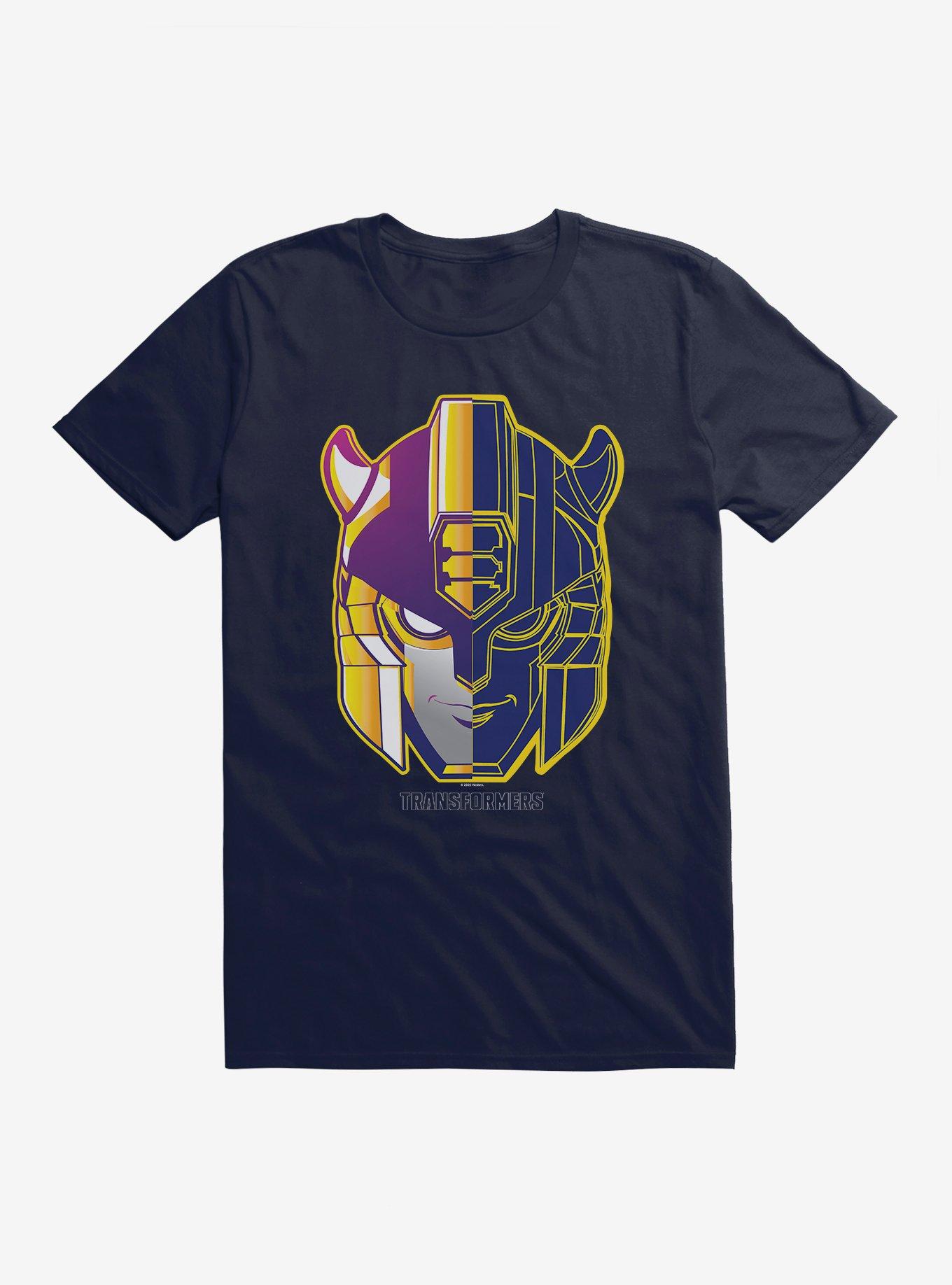 Transformers Bumblebee Head Icon T-Shirt, NAVY, hi-res