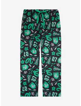 Harry Potter Slytherin Quidditch Allover Print Sleep Pants - BoxLunch Exclusive, , hi-res