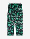 Harry Potter Slytherin Quidditch Allover Print Plus Size Sleep Pants - BoxLunch Exclusive, GREEN, hi-res