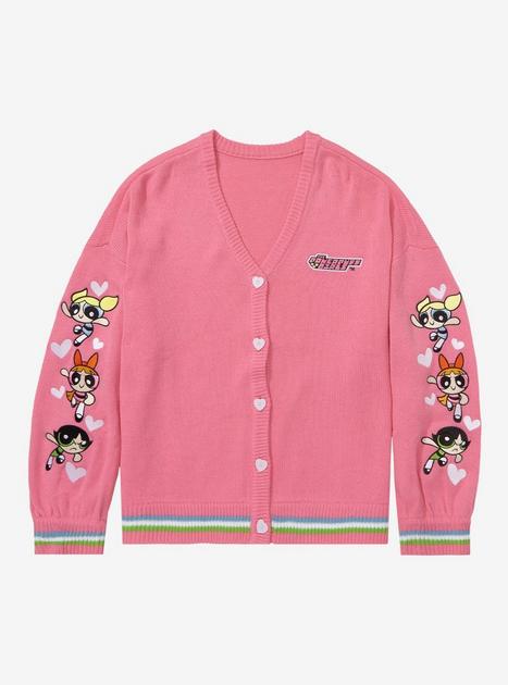 The Powerpuff Girls Stripe Girls Cardigan Plus Size | Hot Topic