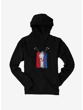 Plus Size Betty Boop Red And Blue Fireworks Hoodie, , hi-res